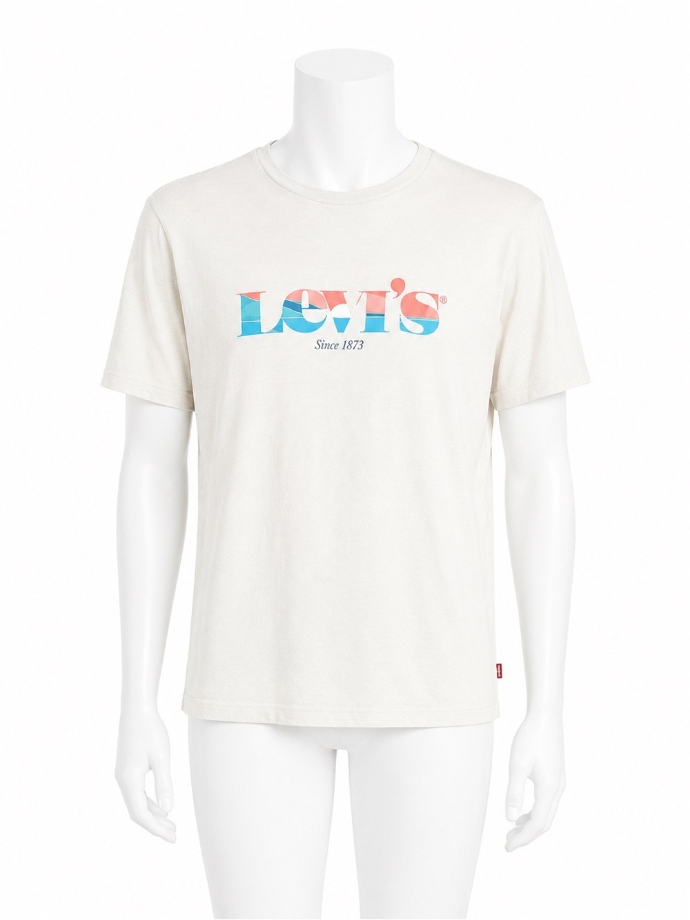 Levi’s Since 1873 Retro Vintage Graphic Logo Tee Shirt Men’s M Oatmeal Cream